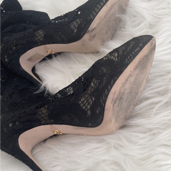 D&G soft stretch lace tight high boots heel - Picture 3 of 3